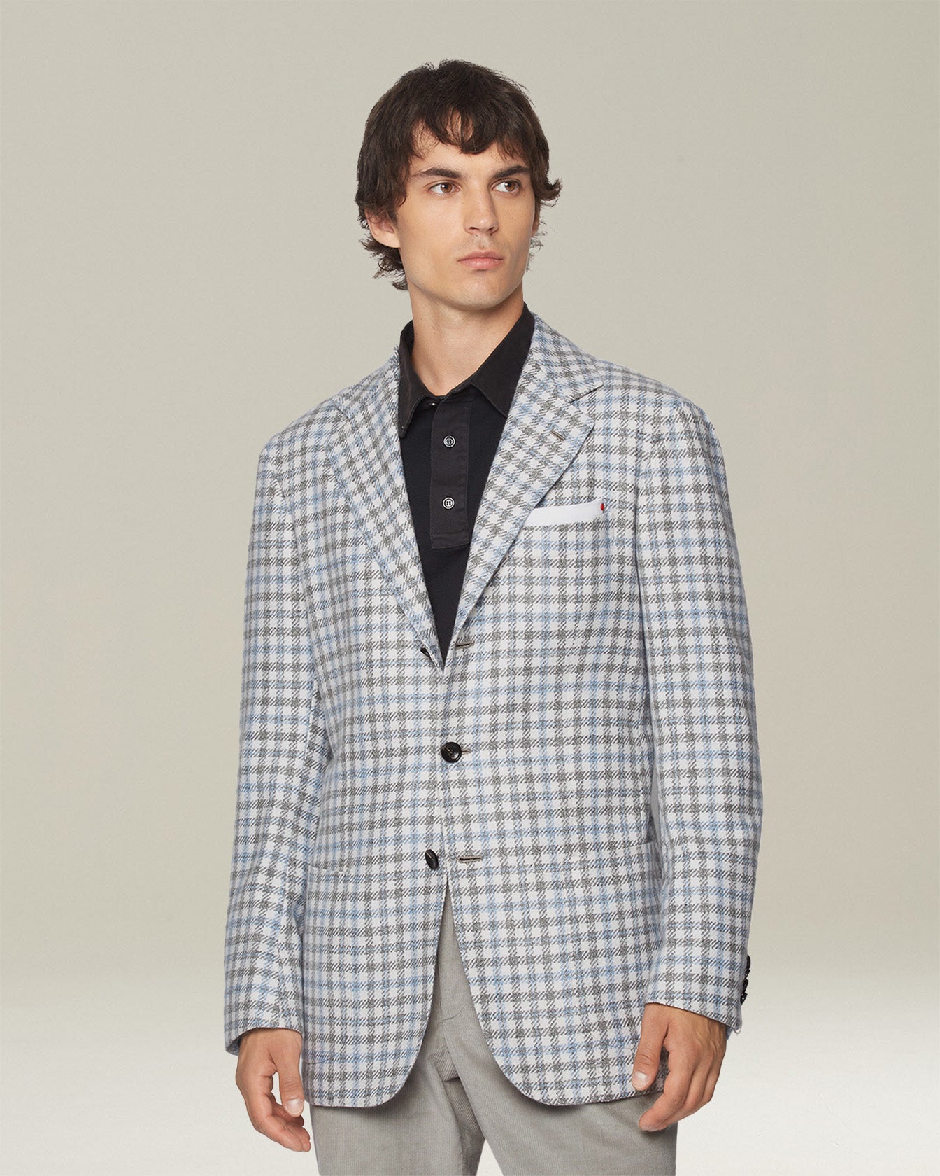 GLEN PLAID CASHMERE BLEND BLAZER