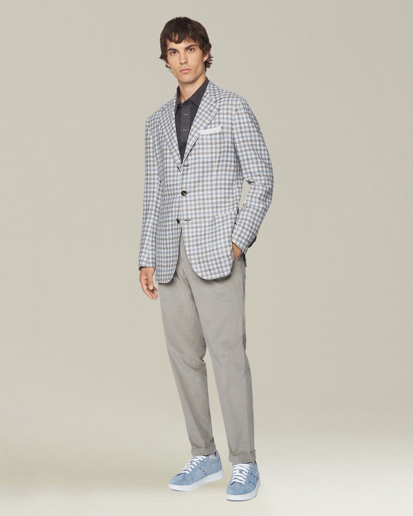 GLEN PLAID CASHMERE BLEND BLAZER