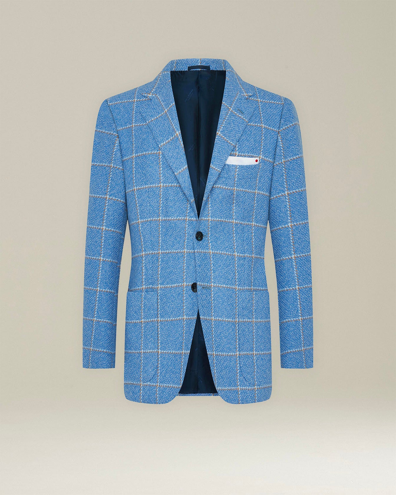 CHECKED CASHMERE BLAZER