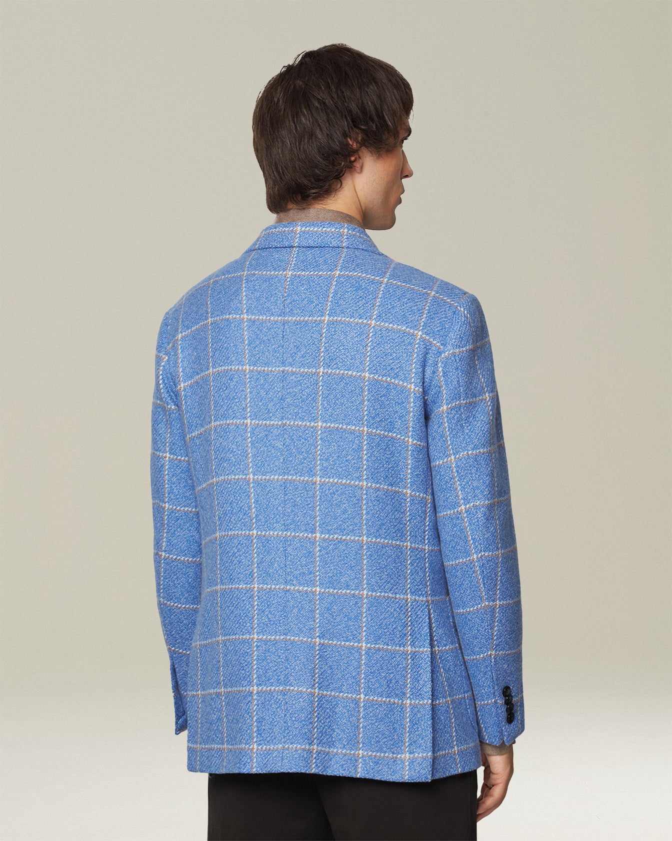 CHECKED CASHMERE BLAZER