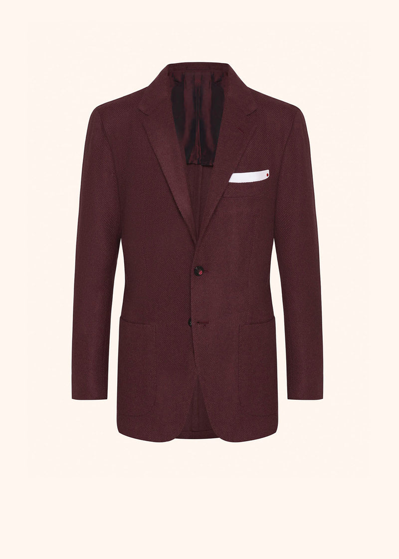Kiton bordeaux jacket for man, in cashmere 1