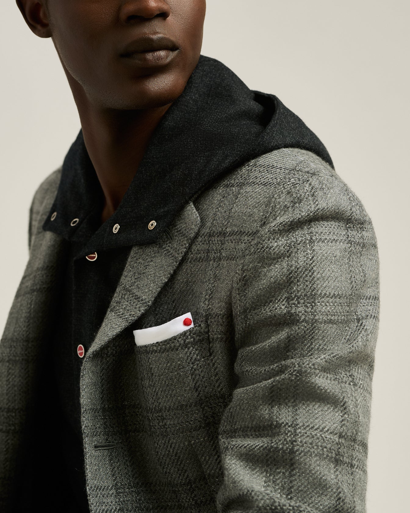 GIACCA A QUADRI IN CASHMERE BLEND