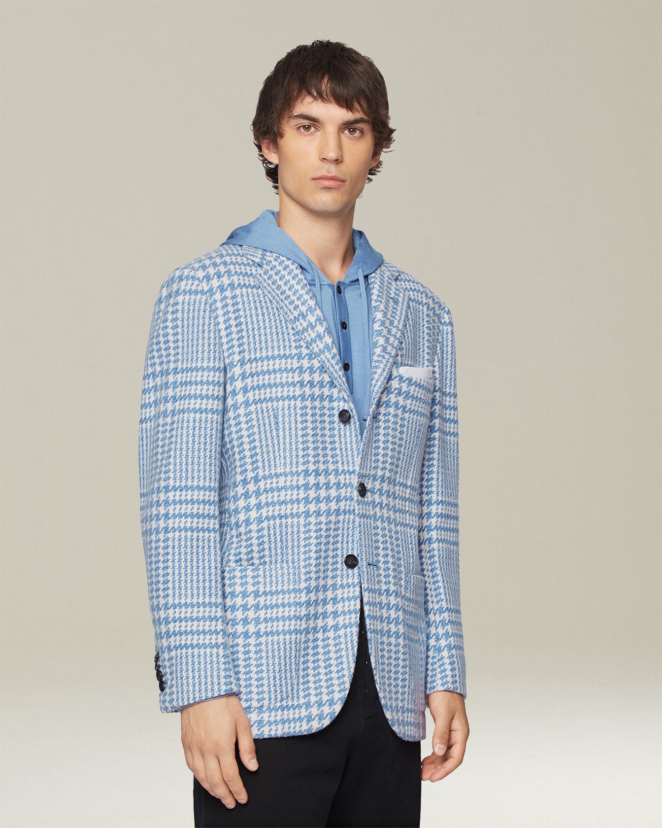 GLEN PLAID CASHMERE BLAZER