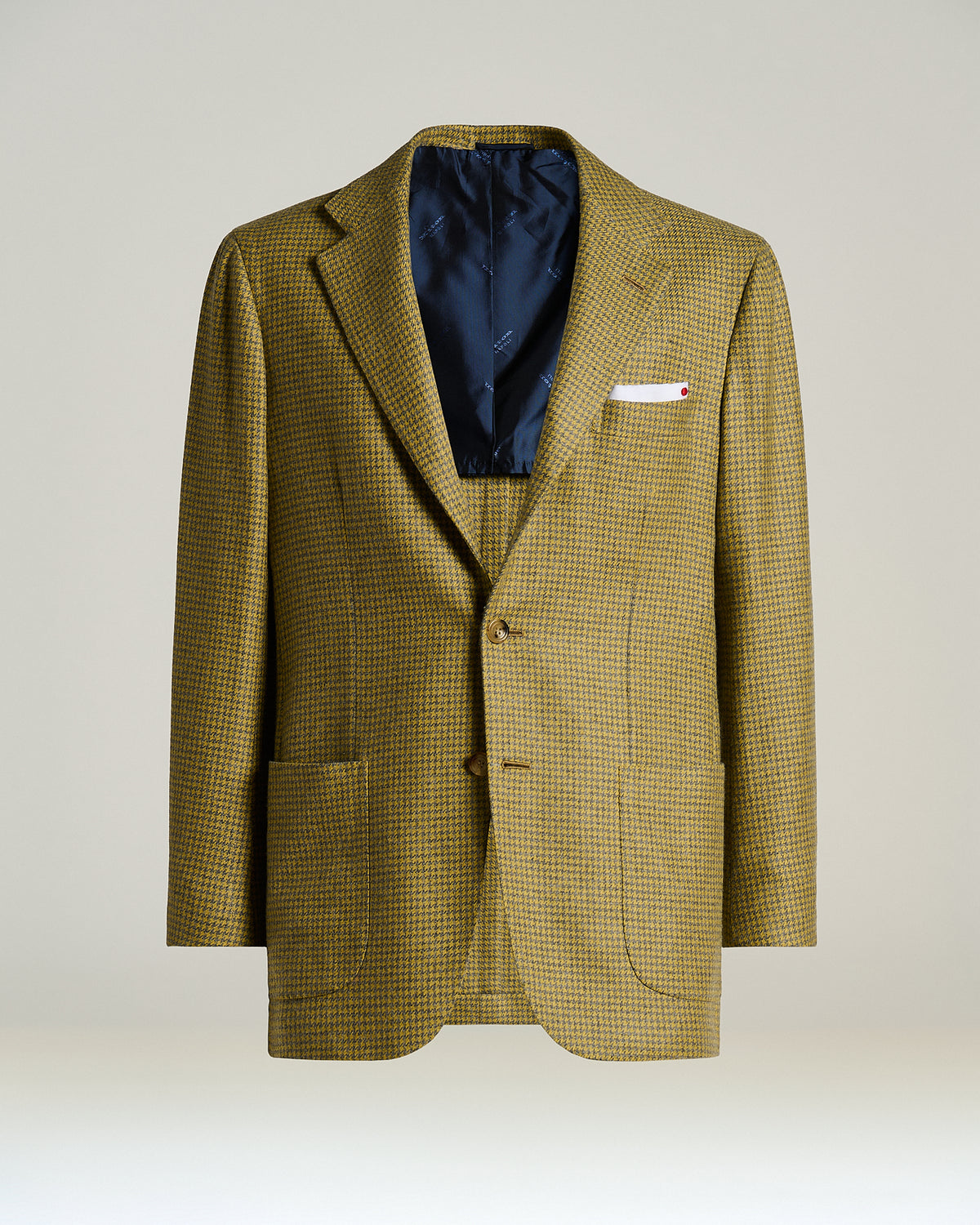 YELLOW HOUNDSTOOTH PURE CASHMERE JACKET 1