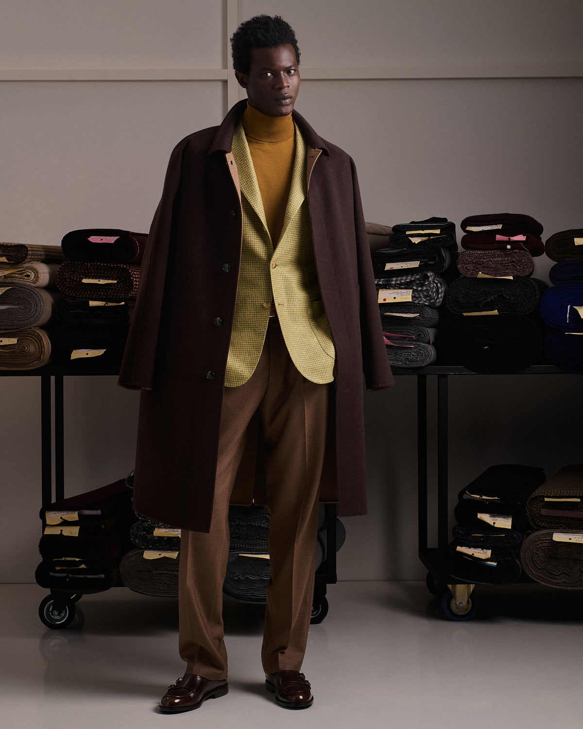 YELLOW HOUNDSTOOTH PURE CASHMERE JACKET 4
