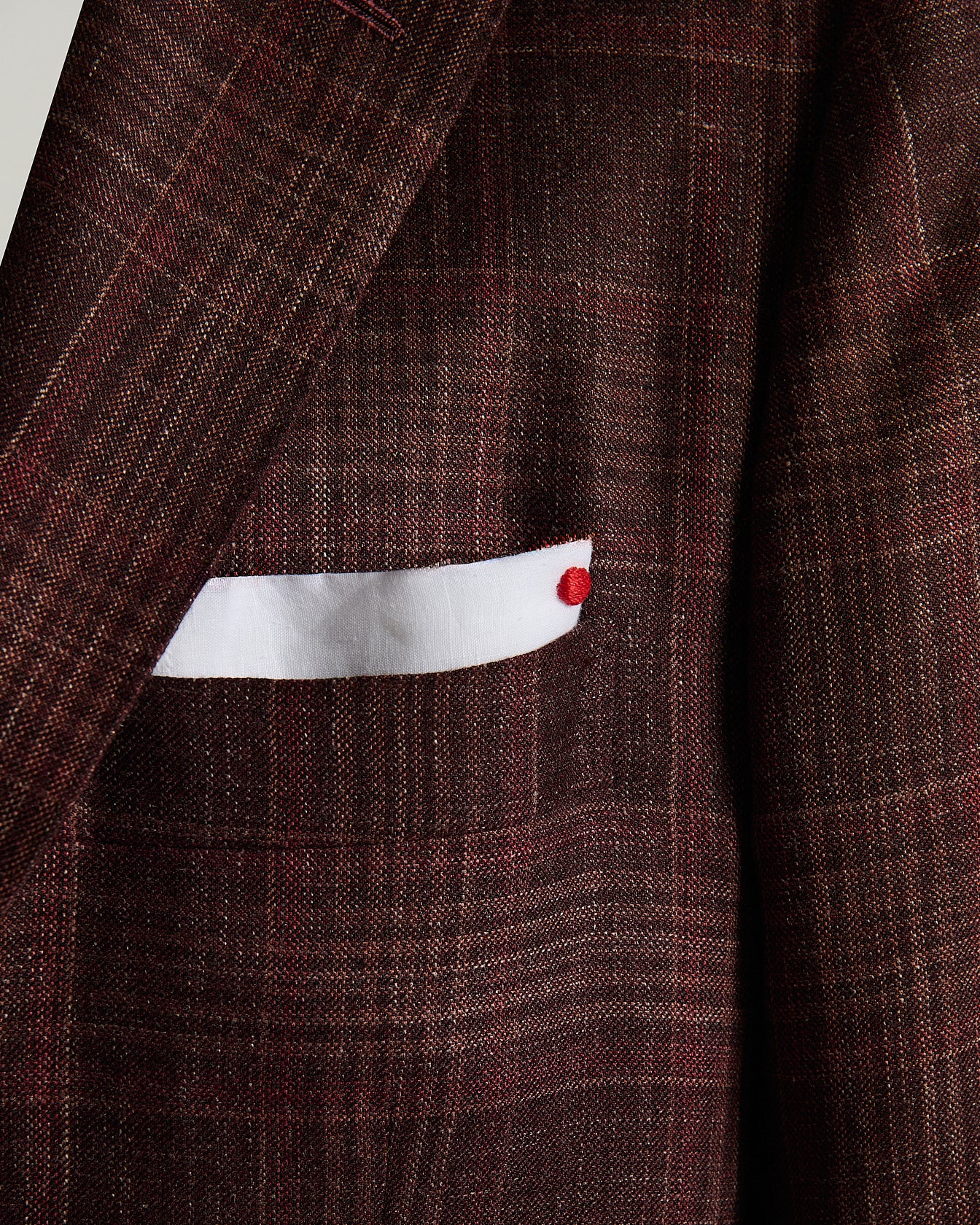 GIACCA MONOPETTO IN CASHMERE, SETA E LINO CON MOTIVO CHECK