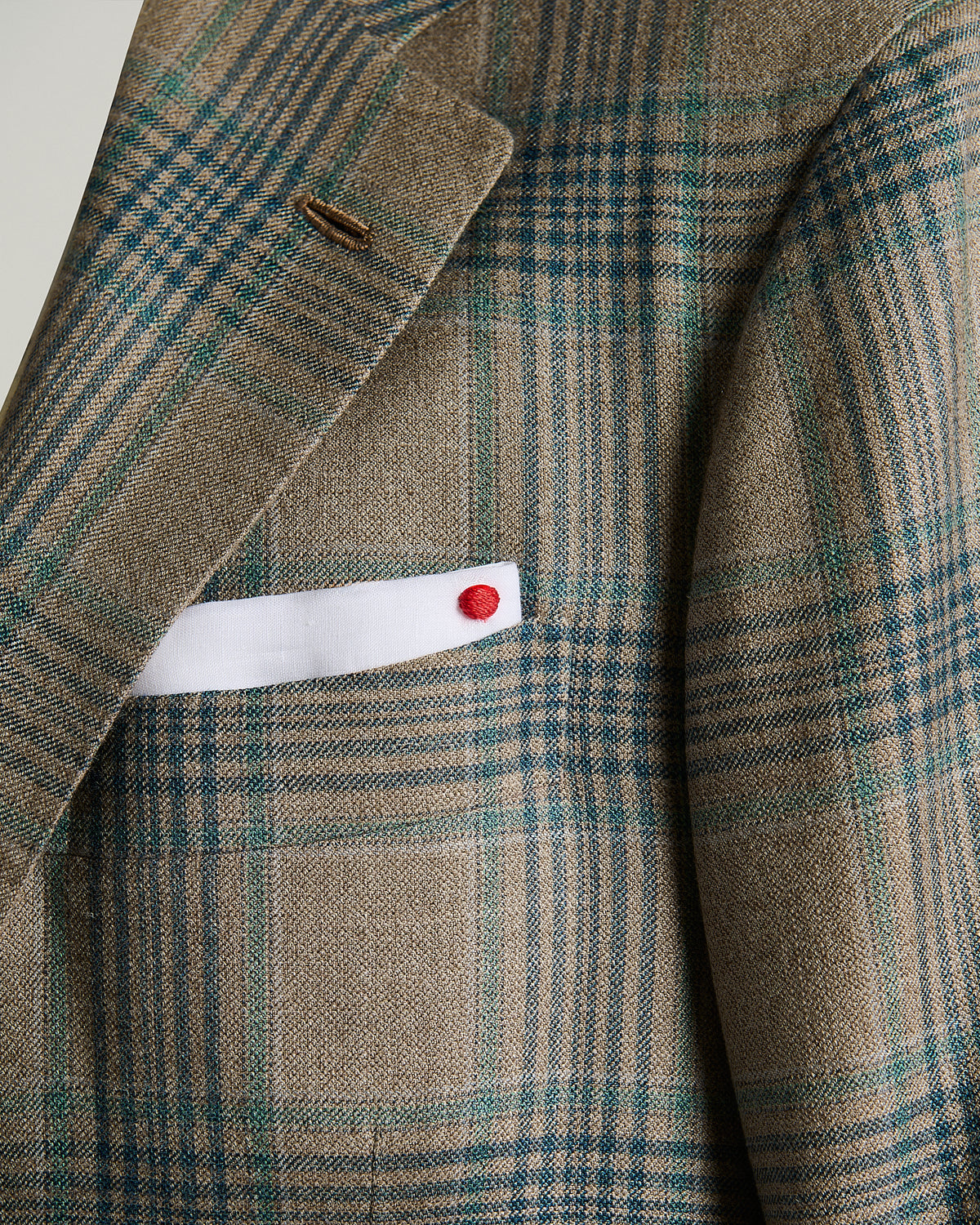 MEDIUM-GRAY TARTAN CASHMERE-SILK-LINEN JACKET 3