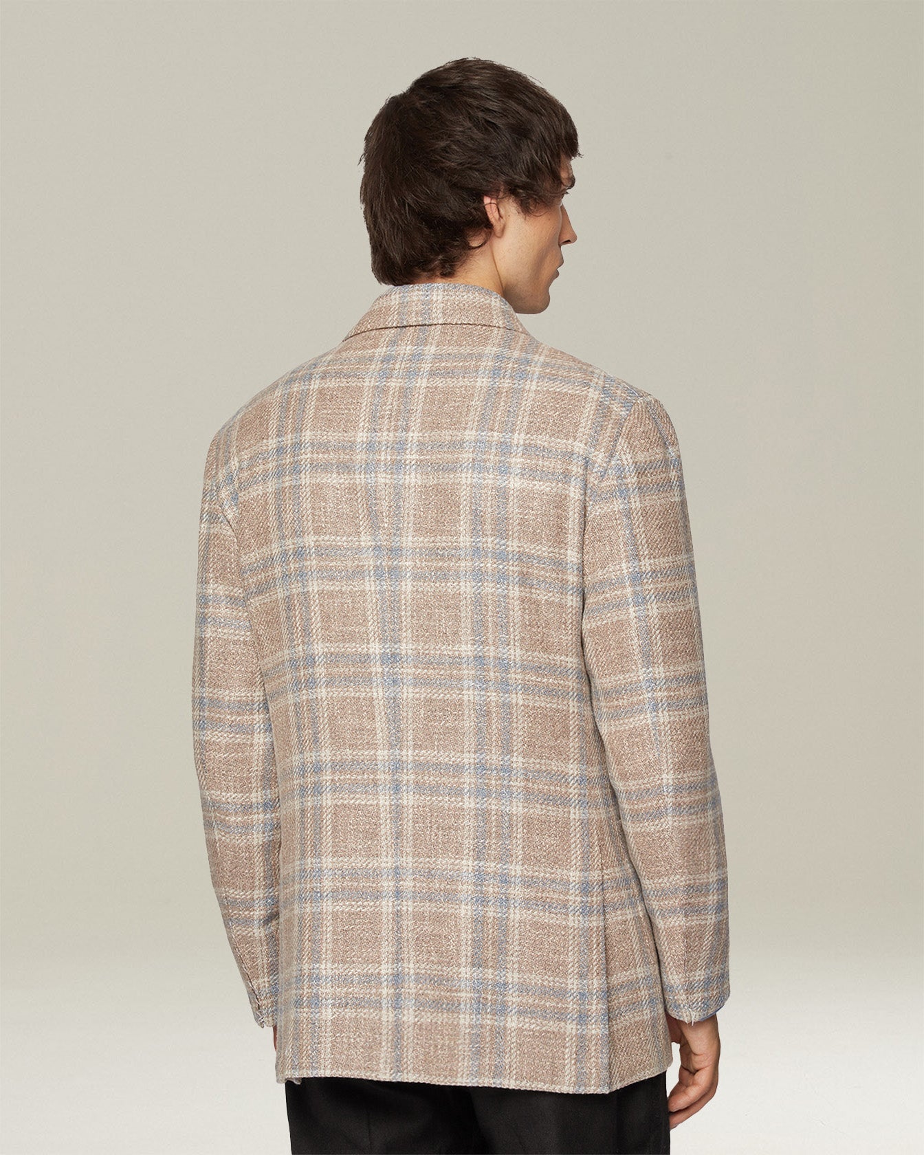 CHECKED CASHMERE BLEND JACKET