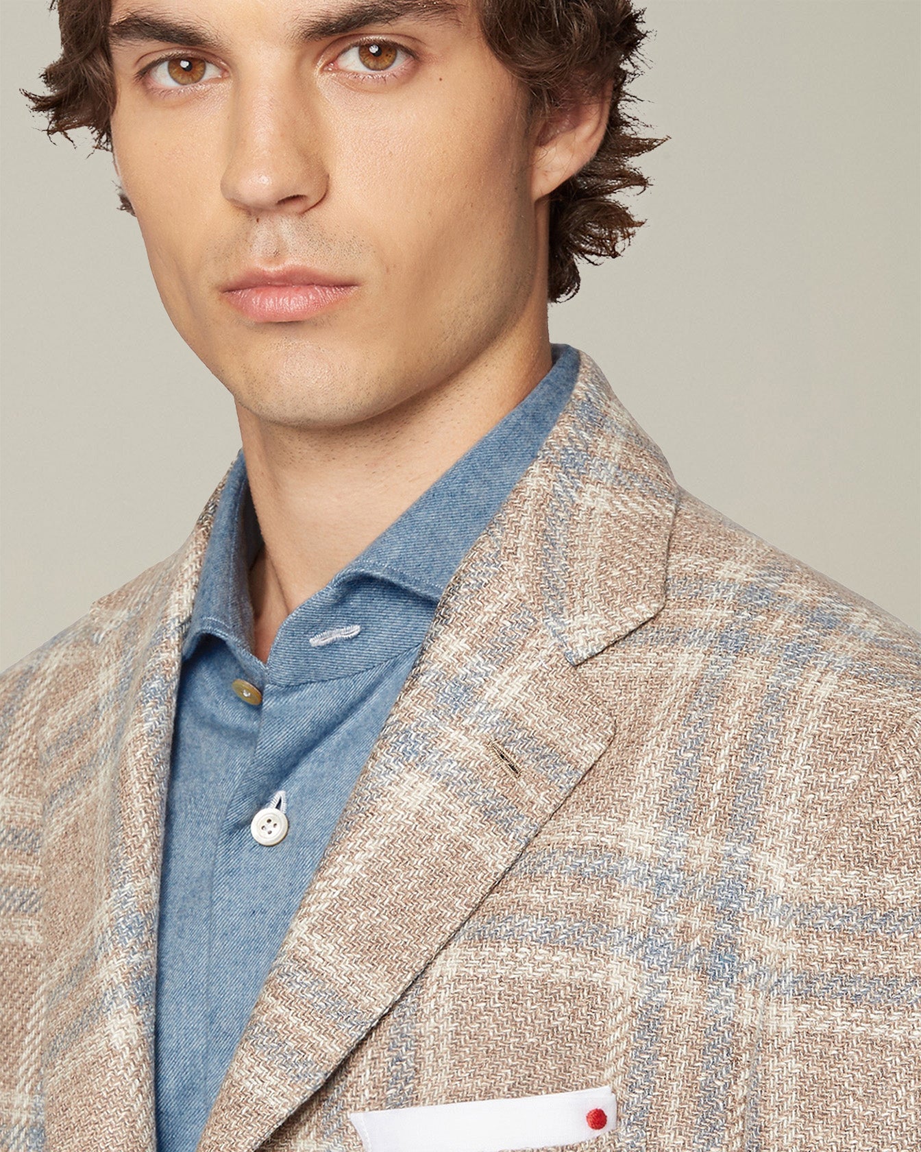 CHECKED CASHMERE BLEND JACKET