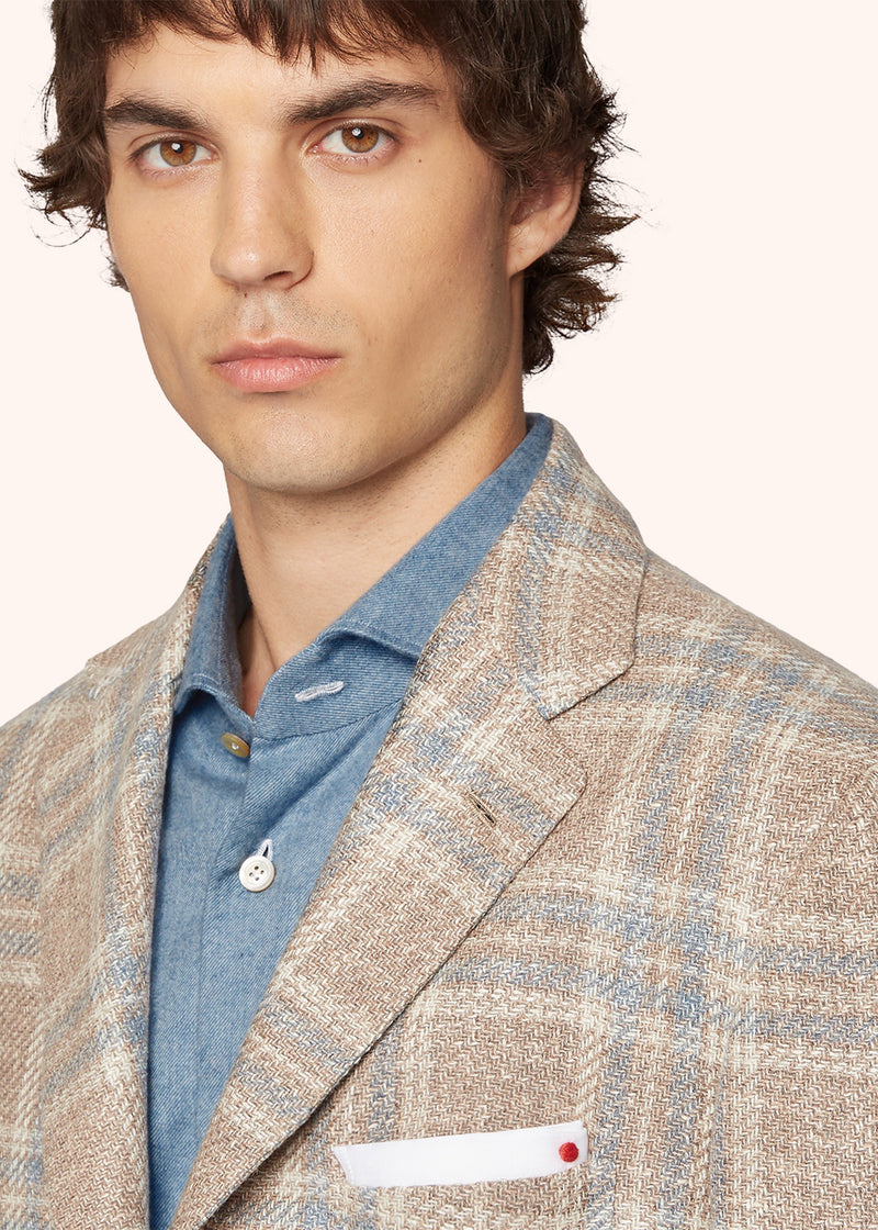 CHECKED WOOL BLEND JACKET