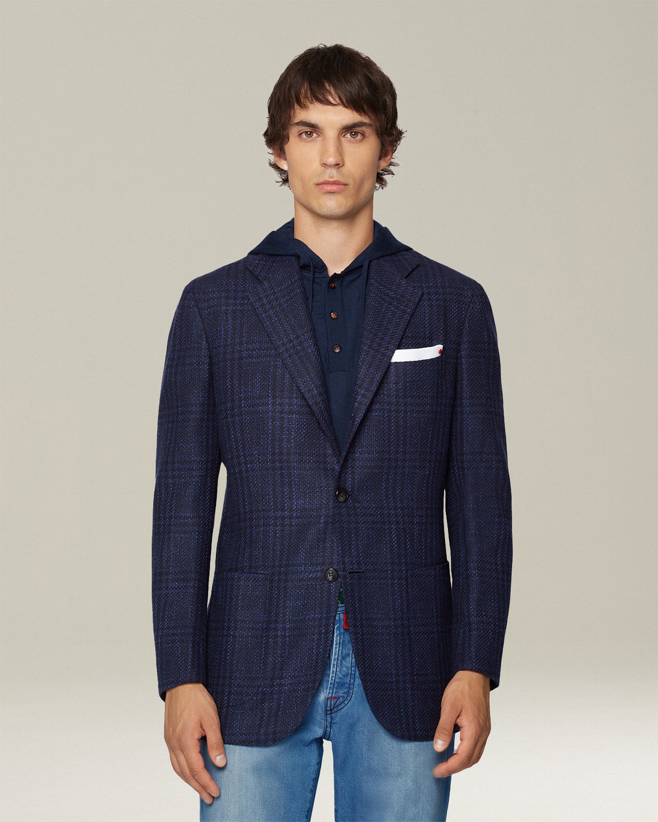 CHECKED CASHMERE BLEND JACKET