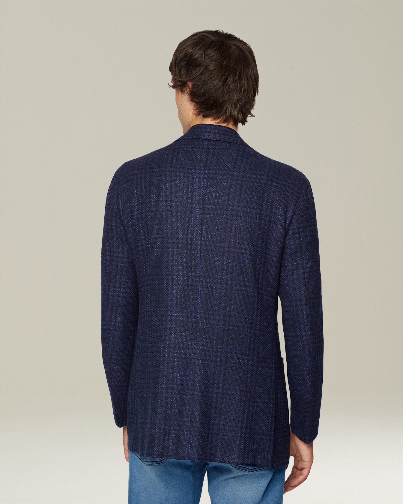 CHECKED CASHMERE BLEND JACKET