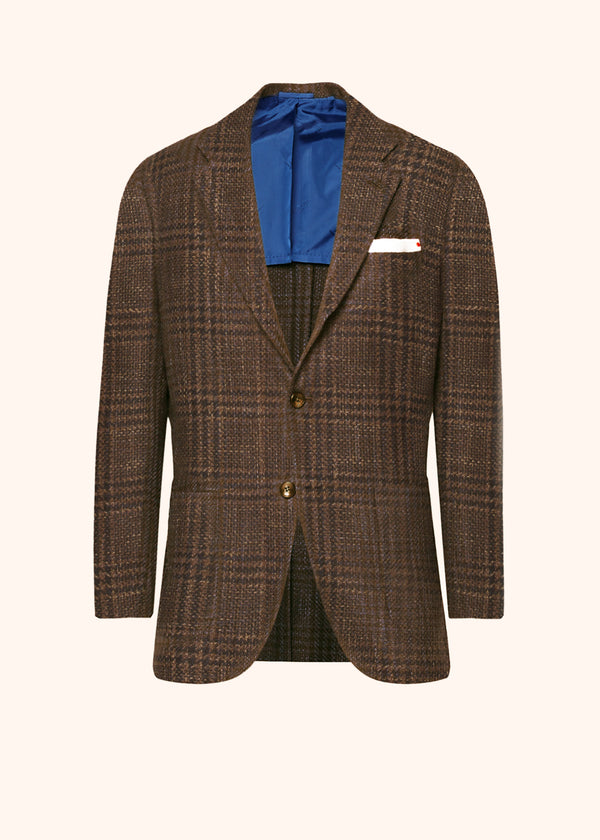 CHECKED WOOL BLEND JACKET