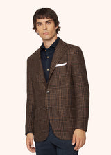 CHECKED WOOL BLEND JACKET