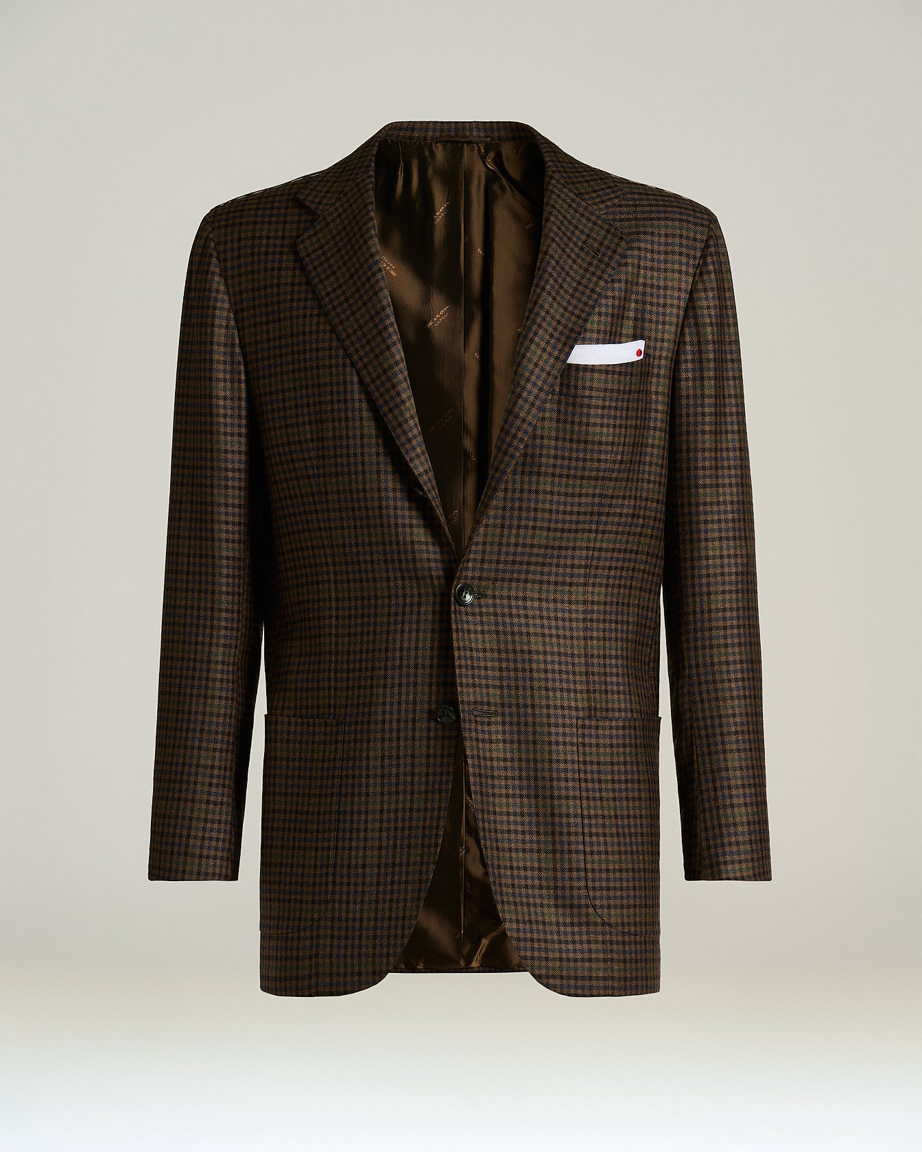 GIACCA MONOPETTO IN PURO CASHMERE A MOTIVO MICRO CHECK