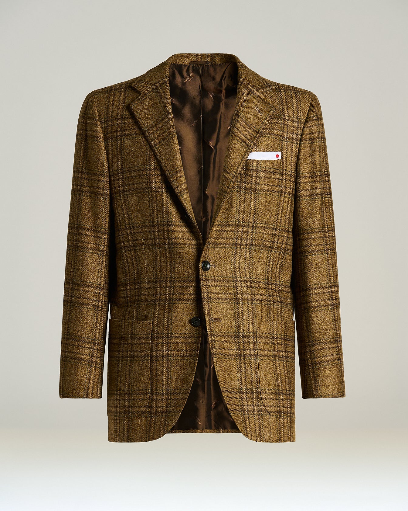 GIACCA MONOPETTO IN PURO CASHMERE CON MOTIVO TARTAN