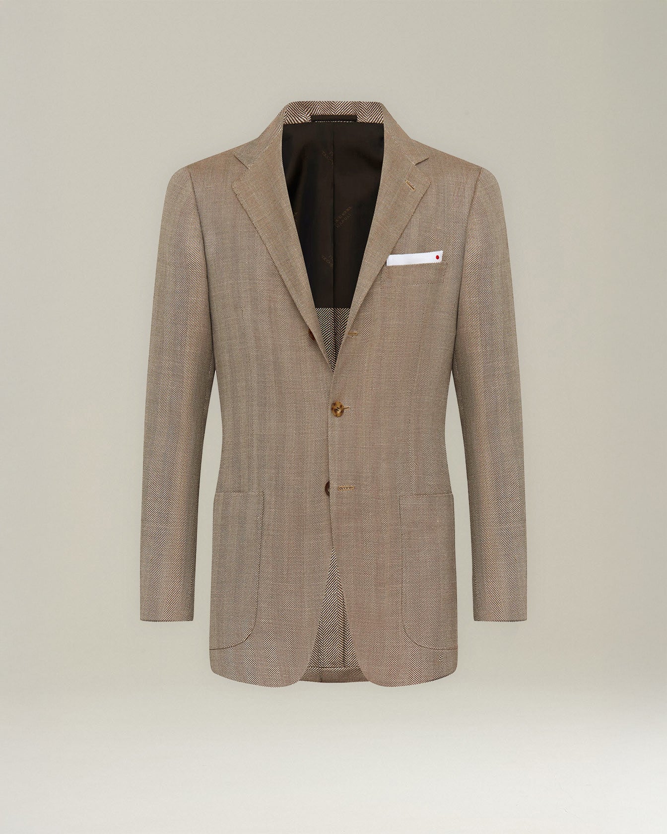 BLAZER IN MISTO CASHMERE CON MOTIVO A SPINA DI PESCE