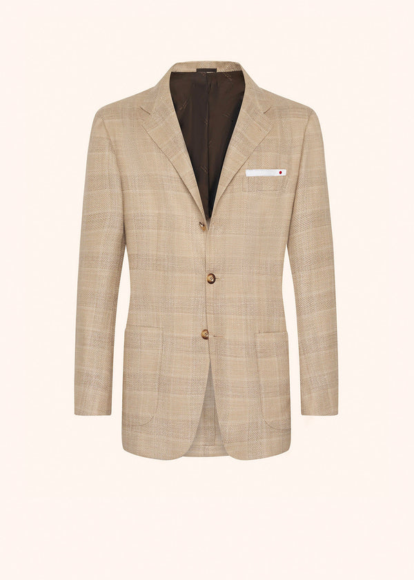 Kiton beige jacket for man, in cashmere 1