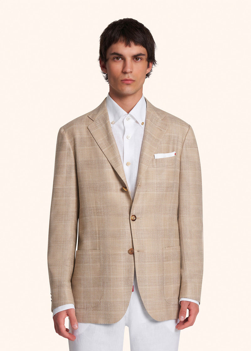 Kiton beige jacket for man, in cashmere 2