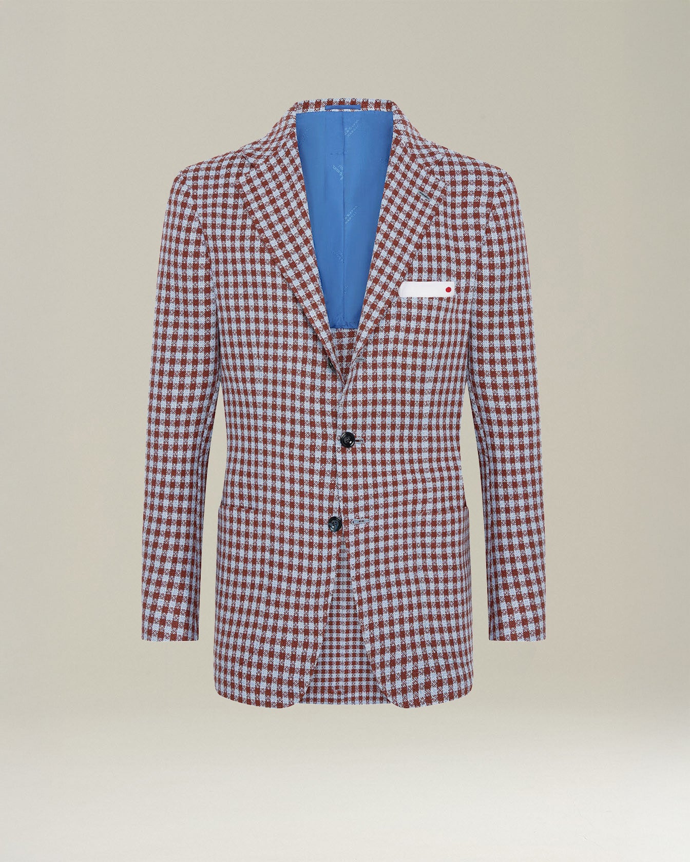 BLAZER IN MISTO CASHMERE CON MICRO-CHECK