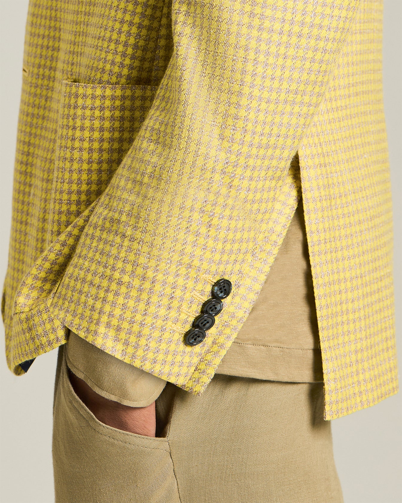 HOUNDSTOOTH CASHMERE BLEND BLAZER