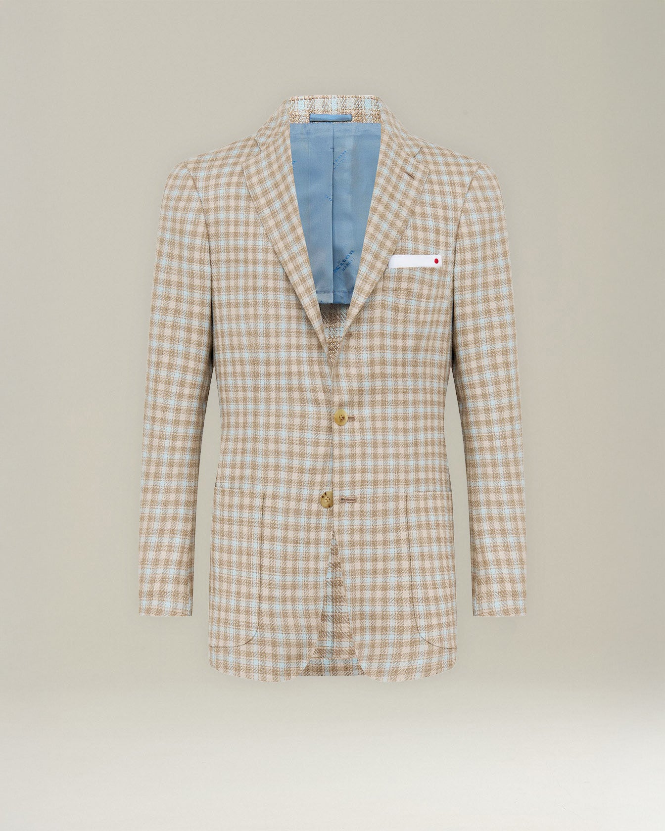 BLAZER IN MISTO CASHMERE CON MICRO-CHECK