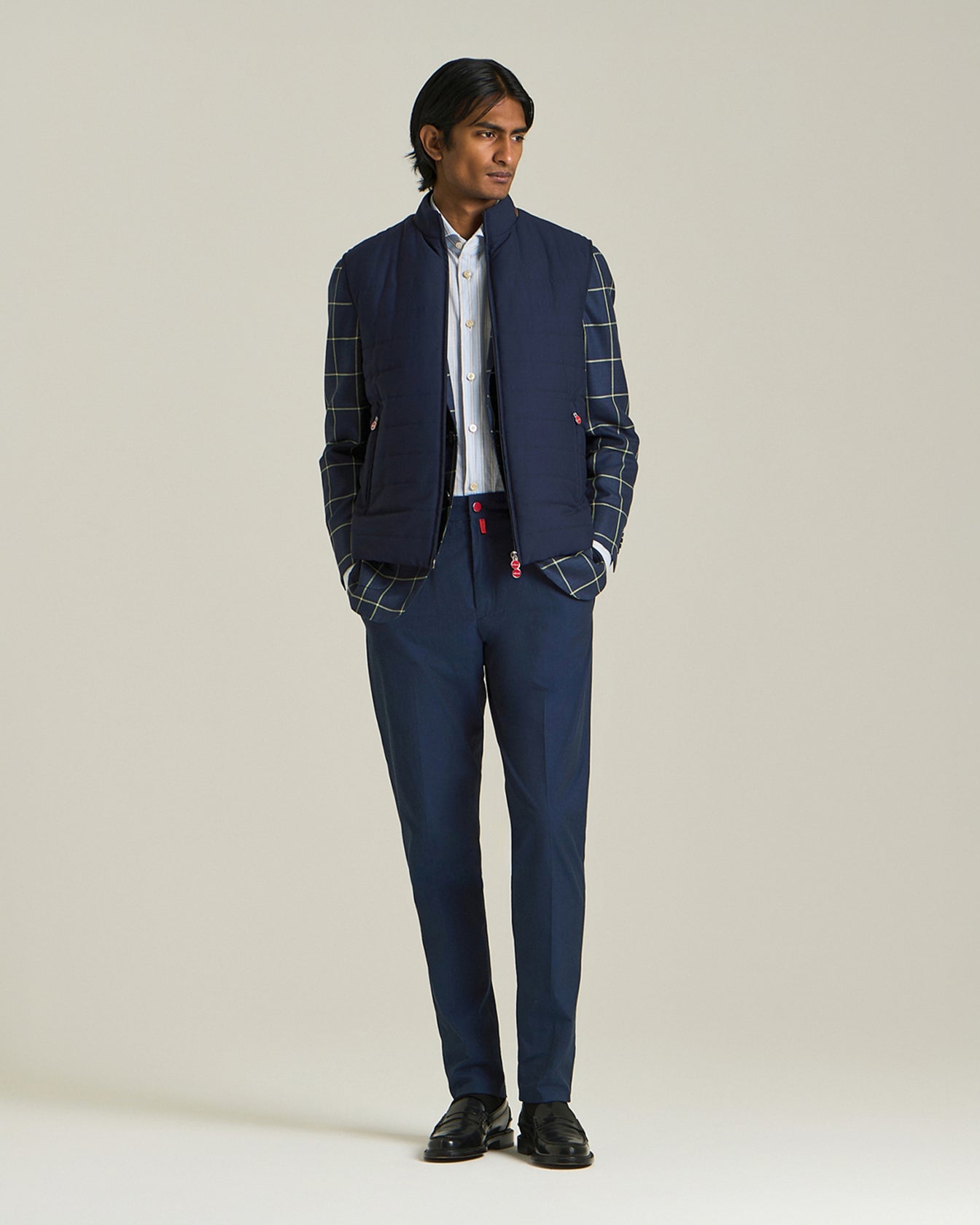 BLAZER IN MISTO CASHMERE A QUADRI