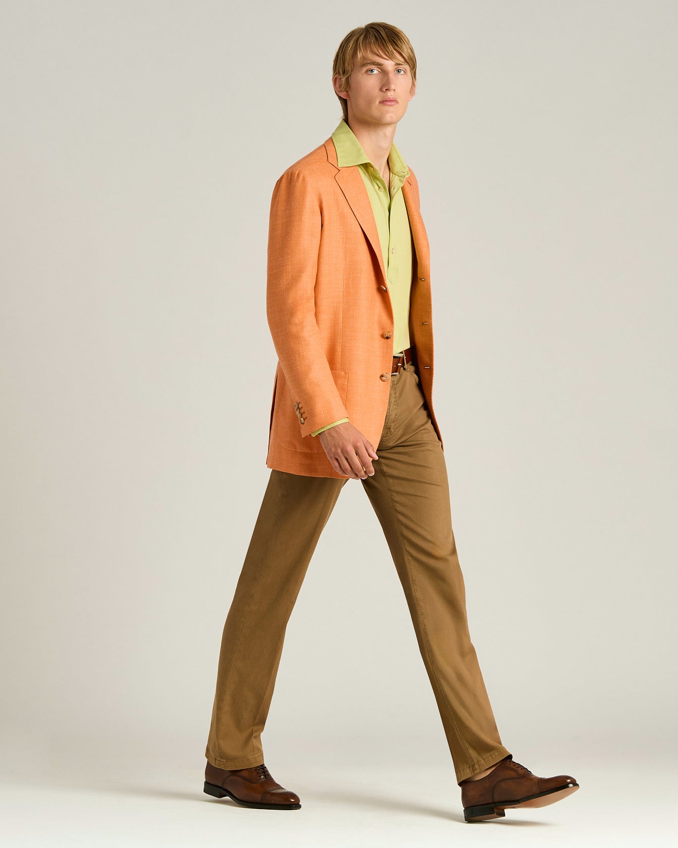 GIACCA MONOPETTO IN BLEND DI CASHMERE, LANA, SETA E LINO