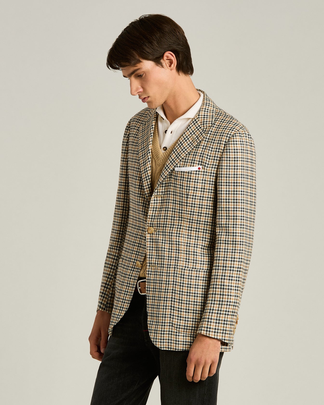 SINGLE-BREASTED JACKET WITH TAILORED MICRO PATTERN