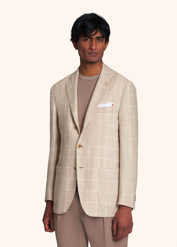 Kiton beige jacket for man, in cashmere 2