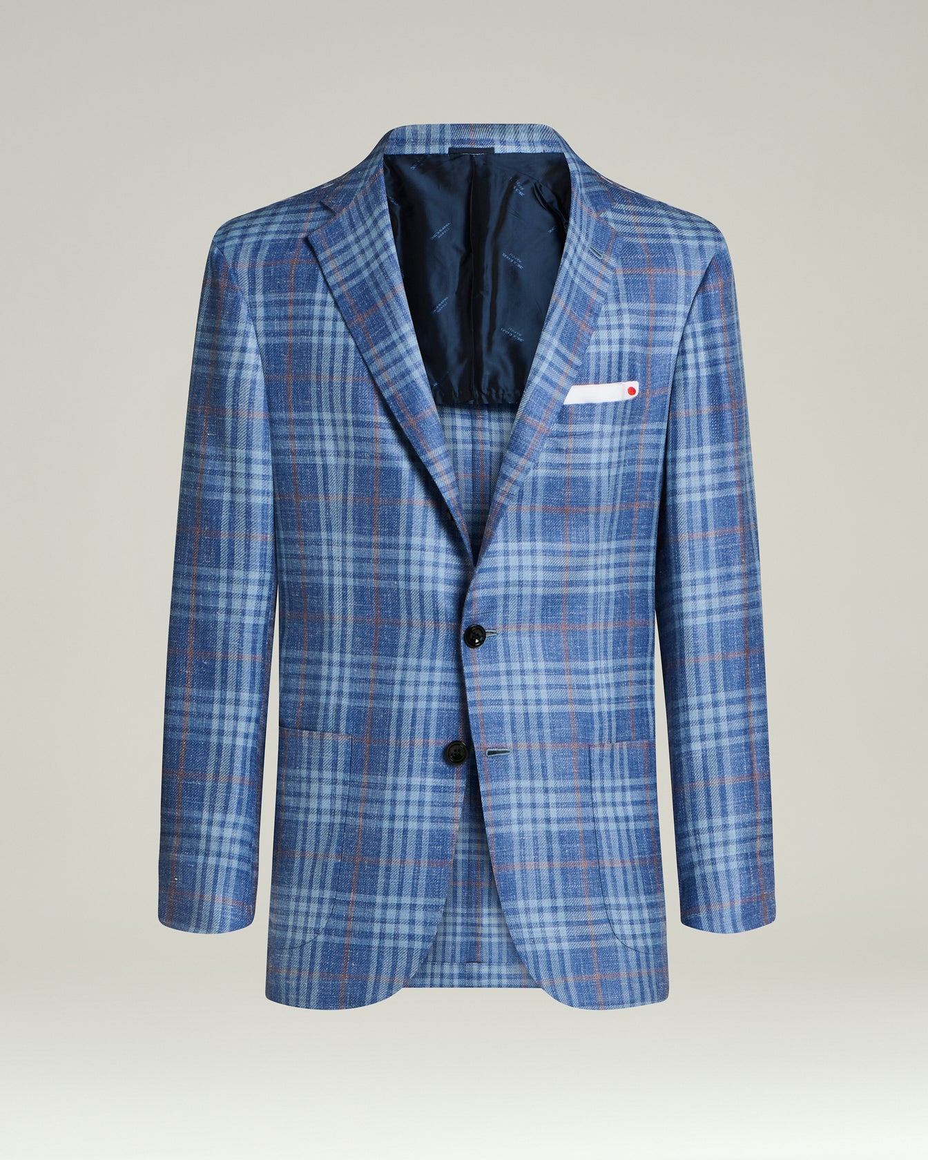 CASHMERE, SILK AND LINEN CHECKED SINGLE-BREASTED JACKET