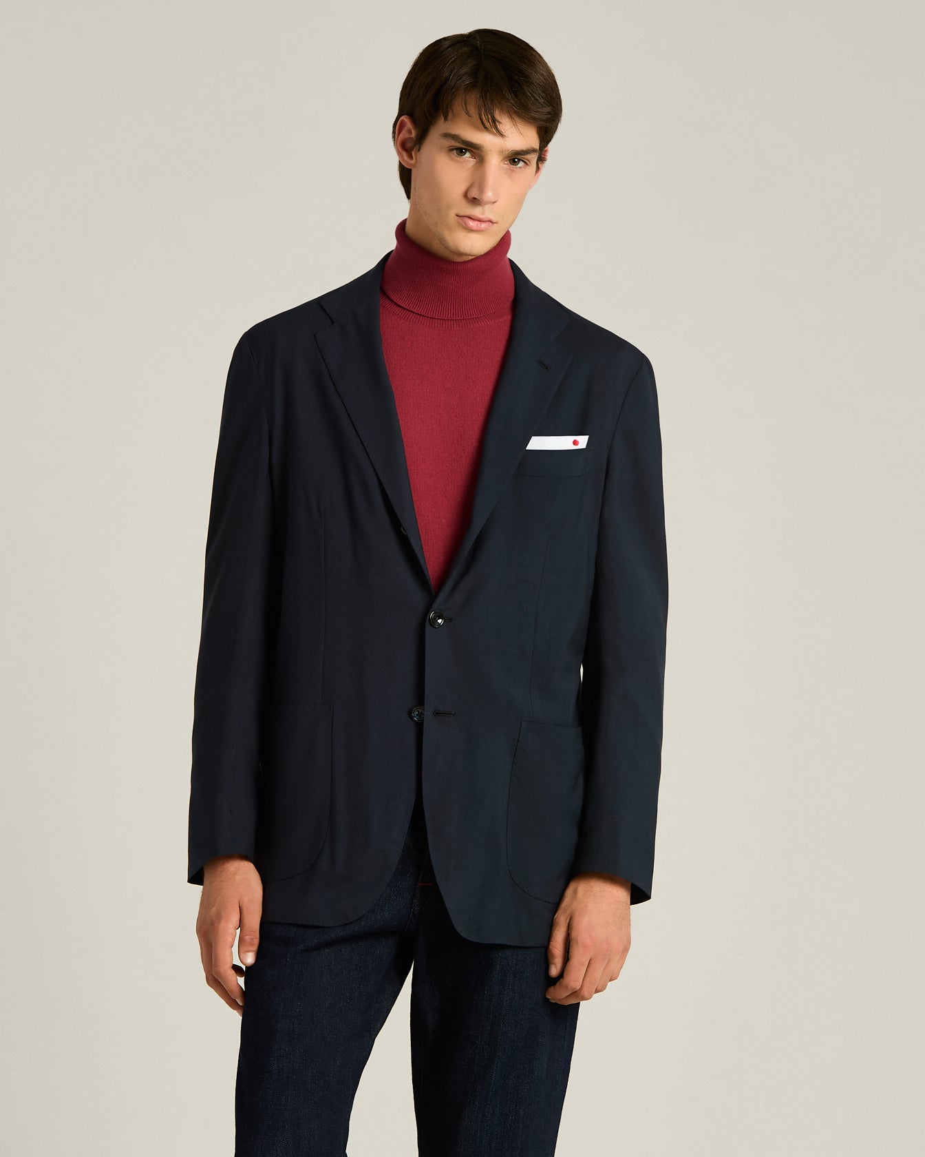 Kiton ネイビージャケット(IT52) Men's Tailored Made in Italy Blazers | Kiton