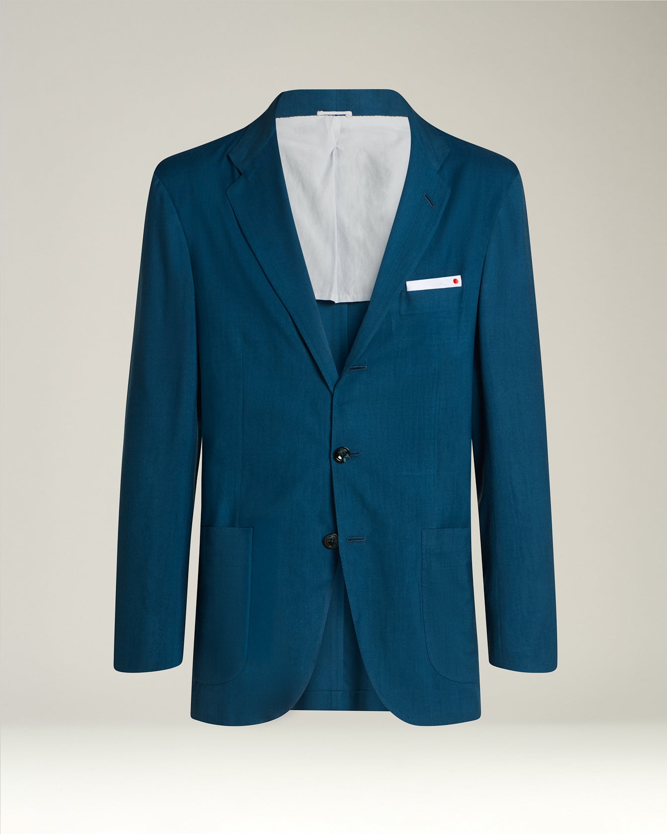 CASHMERE SINGLE-BREASTED JACKET IN BLUE