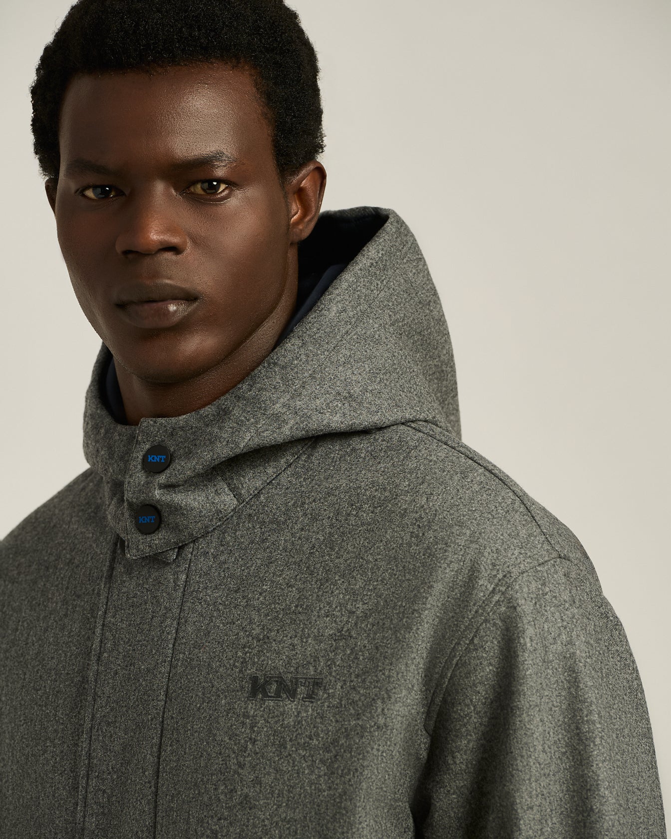 PURE VIRGIN WOOL OVERCOAT WITH HOOD