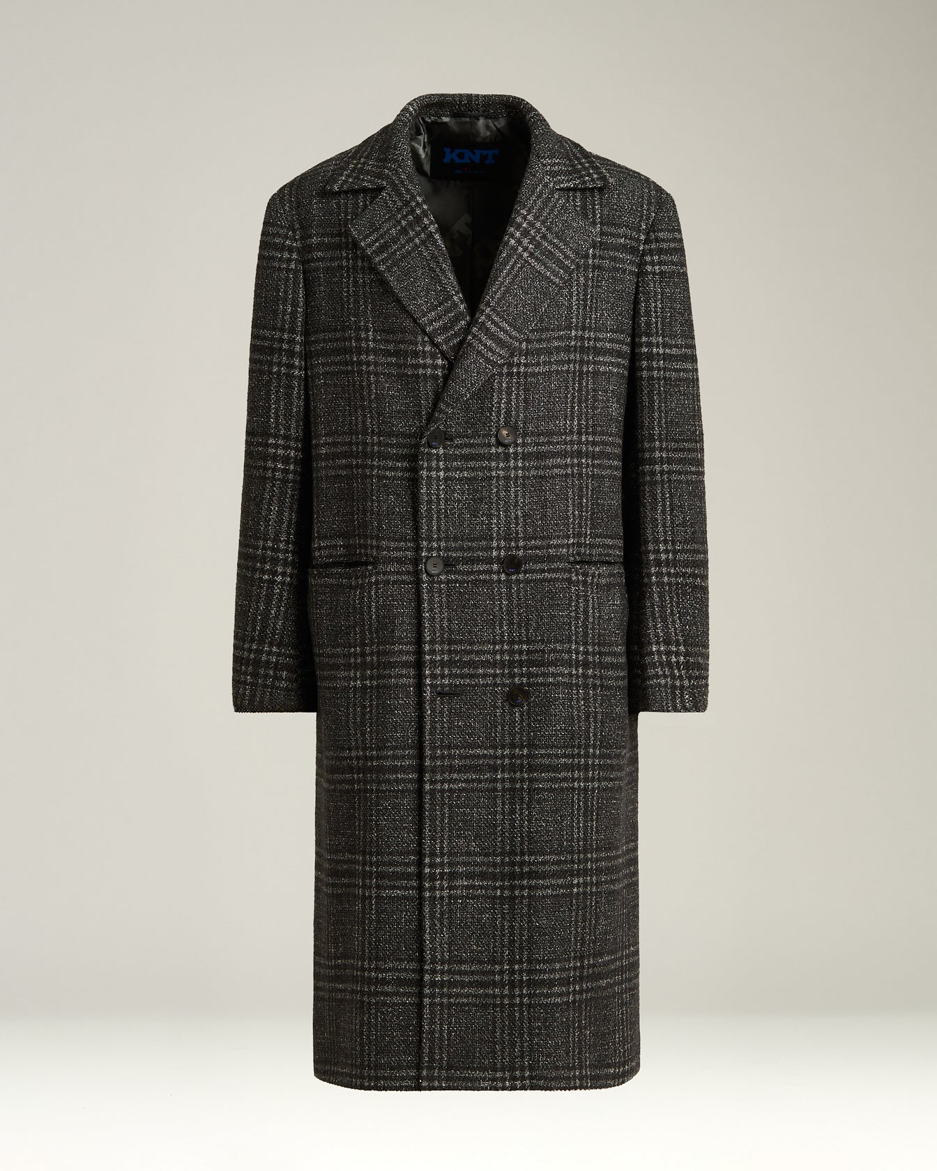 WOOL, CASHMERE AND SILK DOUBLE-BREASTED LONG COAT