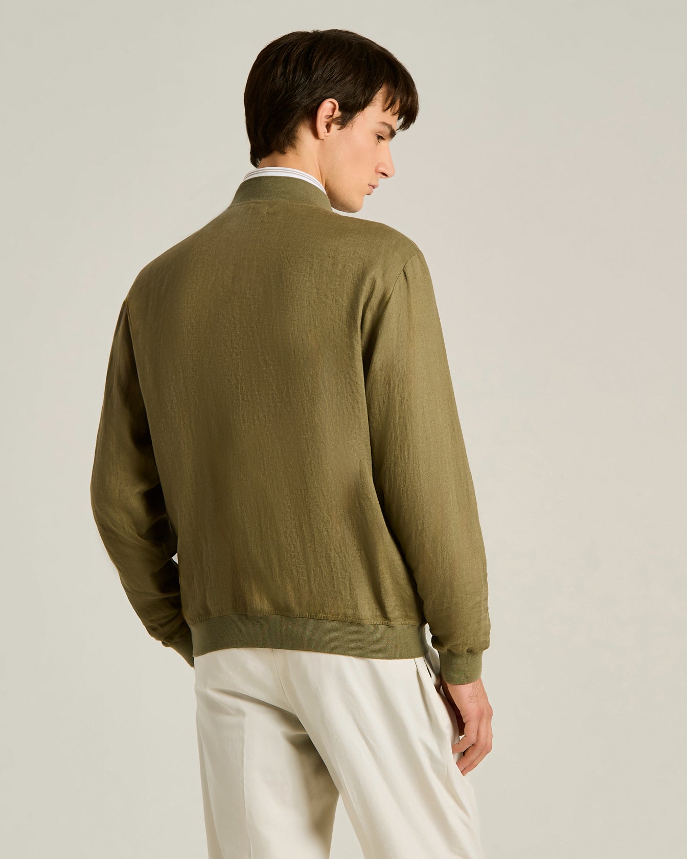 PURE LINEN JACKET WITH ZIP