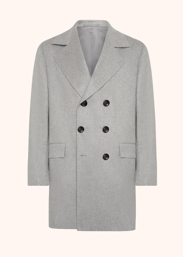 DOUBLE-BREASTED BRUSHED CASHMERE COAT