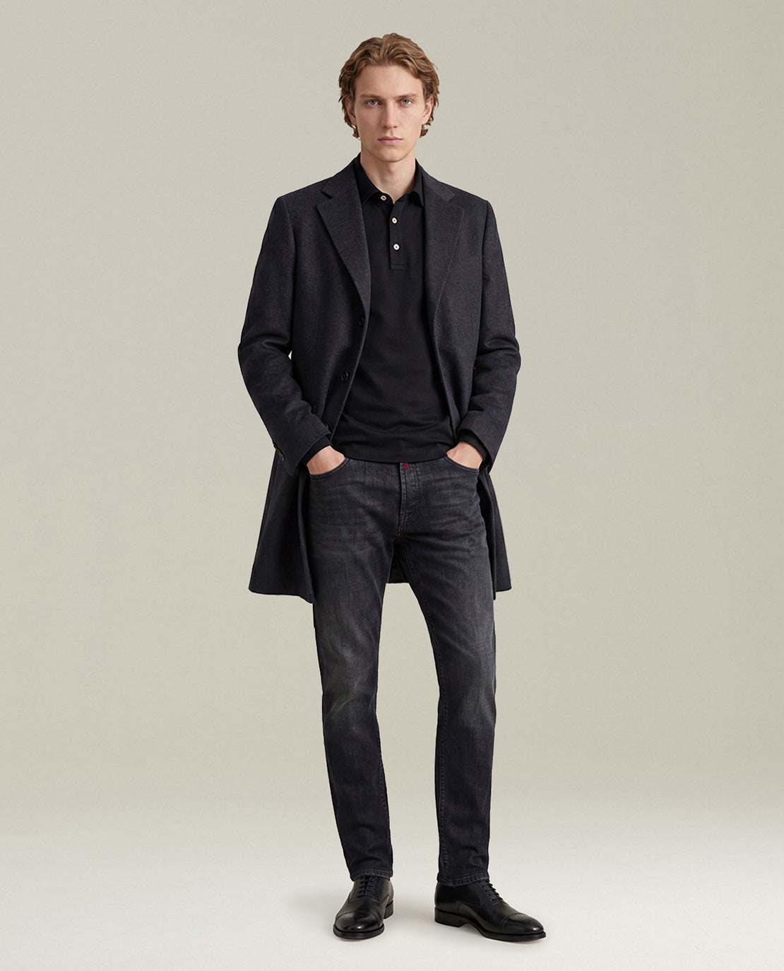 GREY PURE CASHMERE COAT
