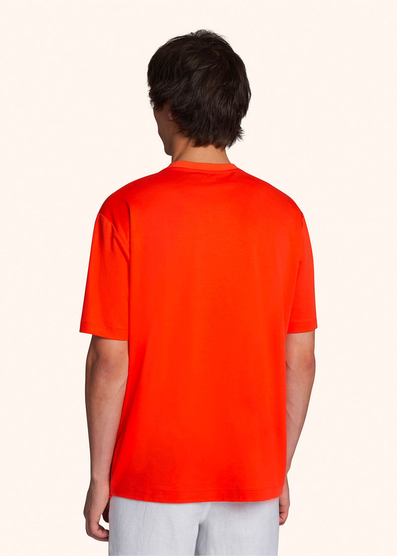 Kiton orange milano - t-shirt for man, in cotton 3