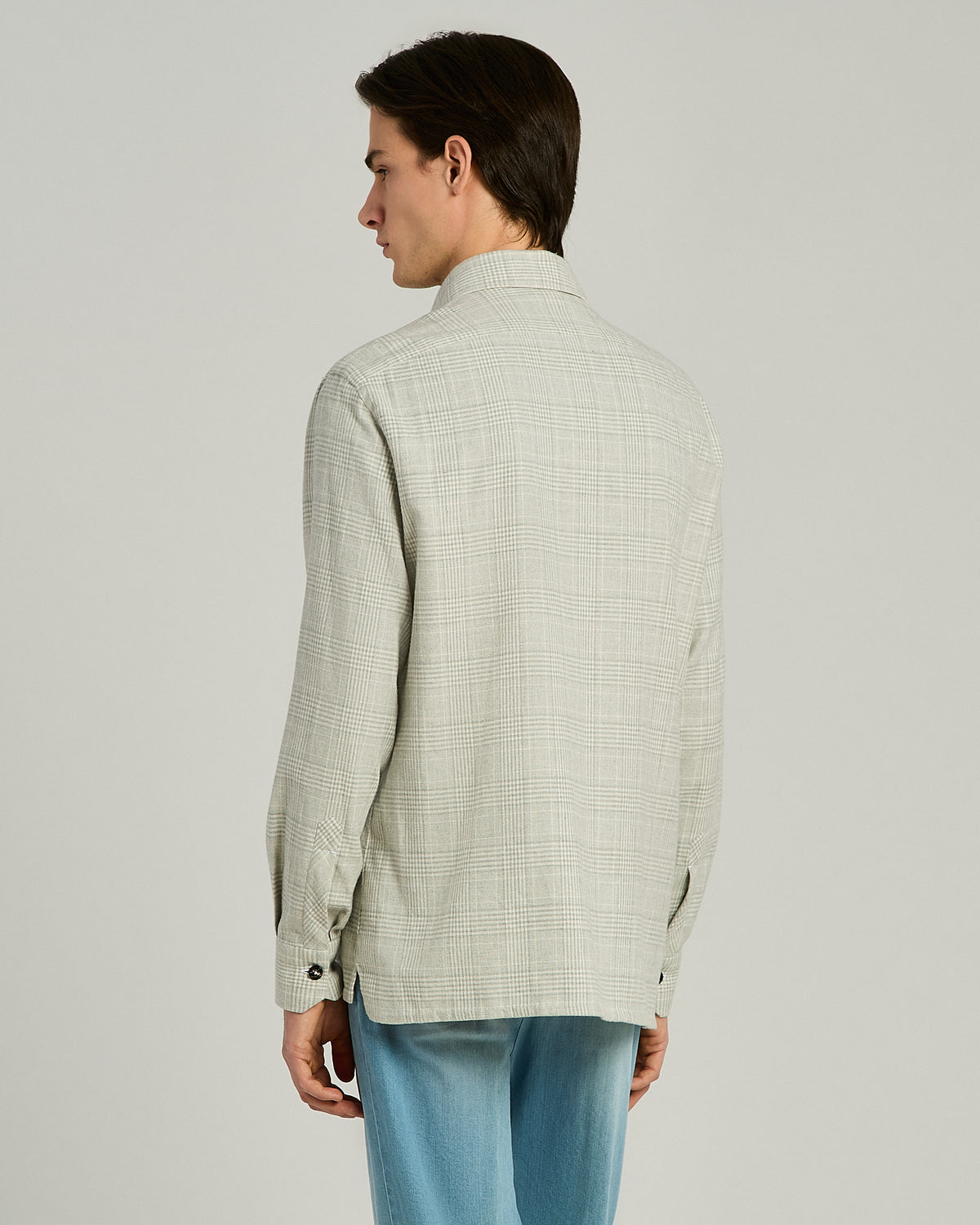 LIGHT GREY AROUND COTTON SHIRT 3