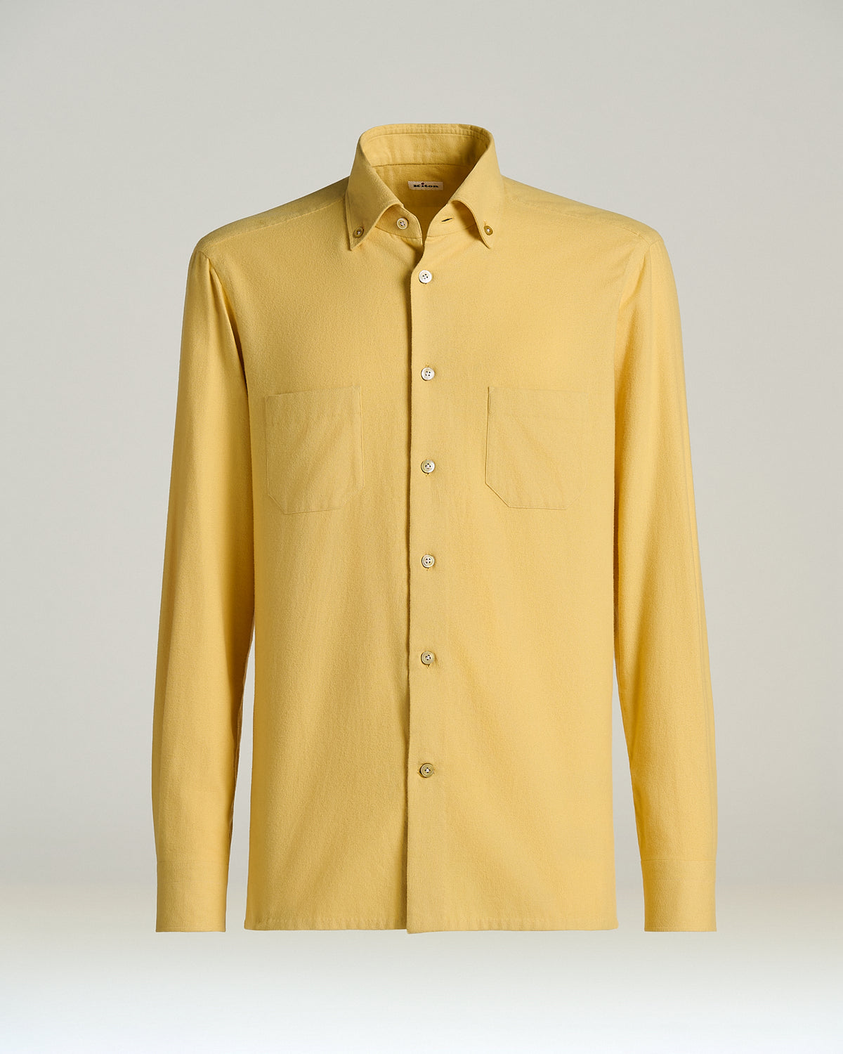 YELLOW CIRO COTTON SHIRT WITH DOUBLE PATCH POCKETS 1