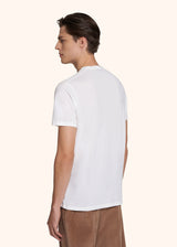 Kiton white t-shirt s/s for man, in cotton 3