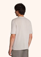 Kiton ice/milkwhite t-shirt for man, in cotton 3