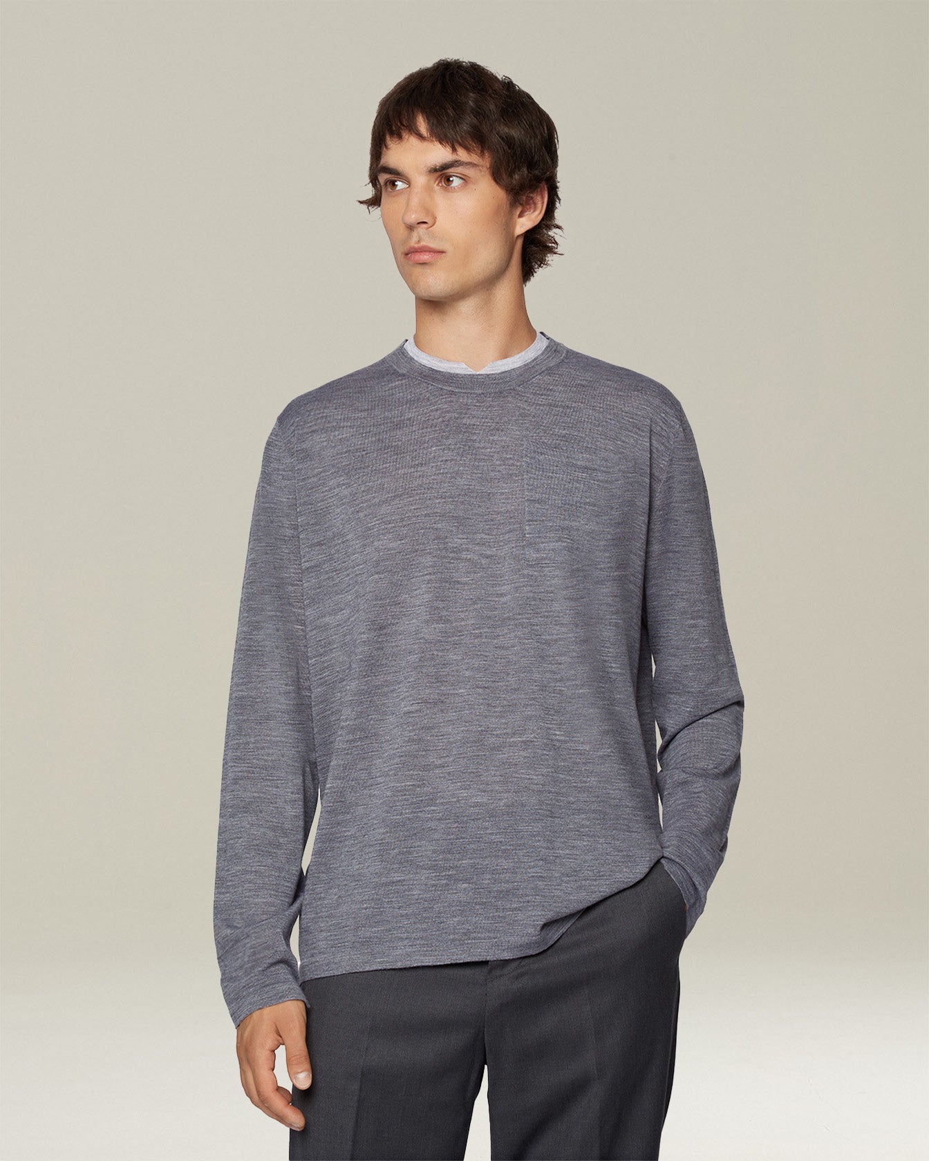 MELANGE WOOL T-SHIRT