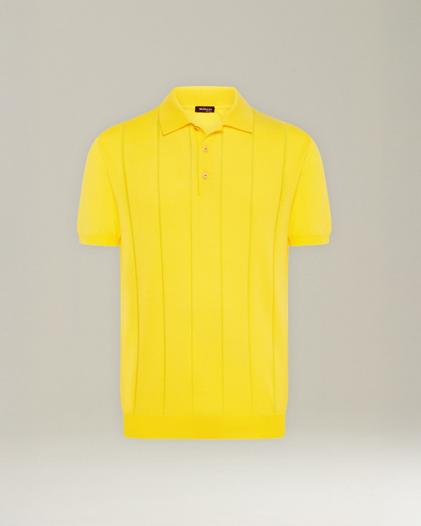 COTTON POLO SHIRT WITH RIBBED PATTERN