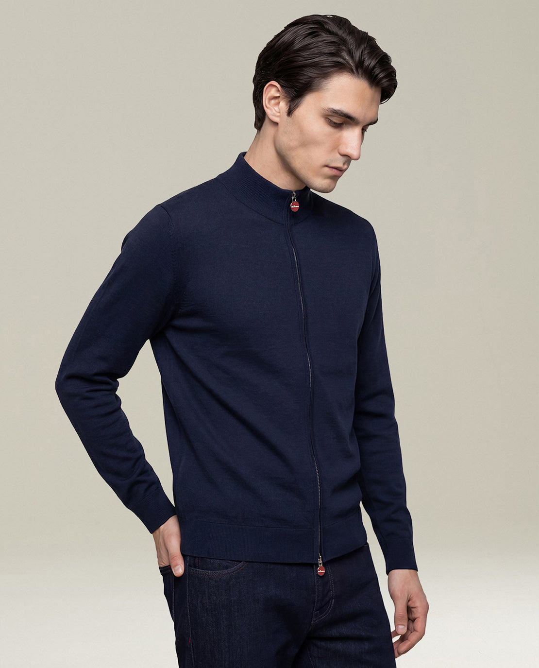 GIUBBOTTO BLU NAVY IN LANA