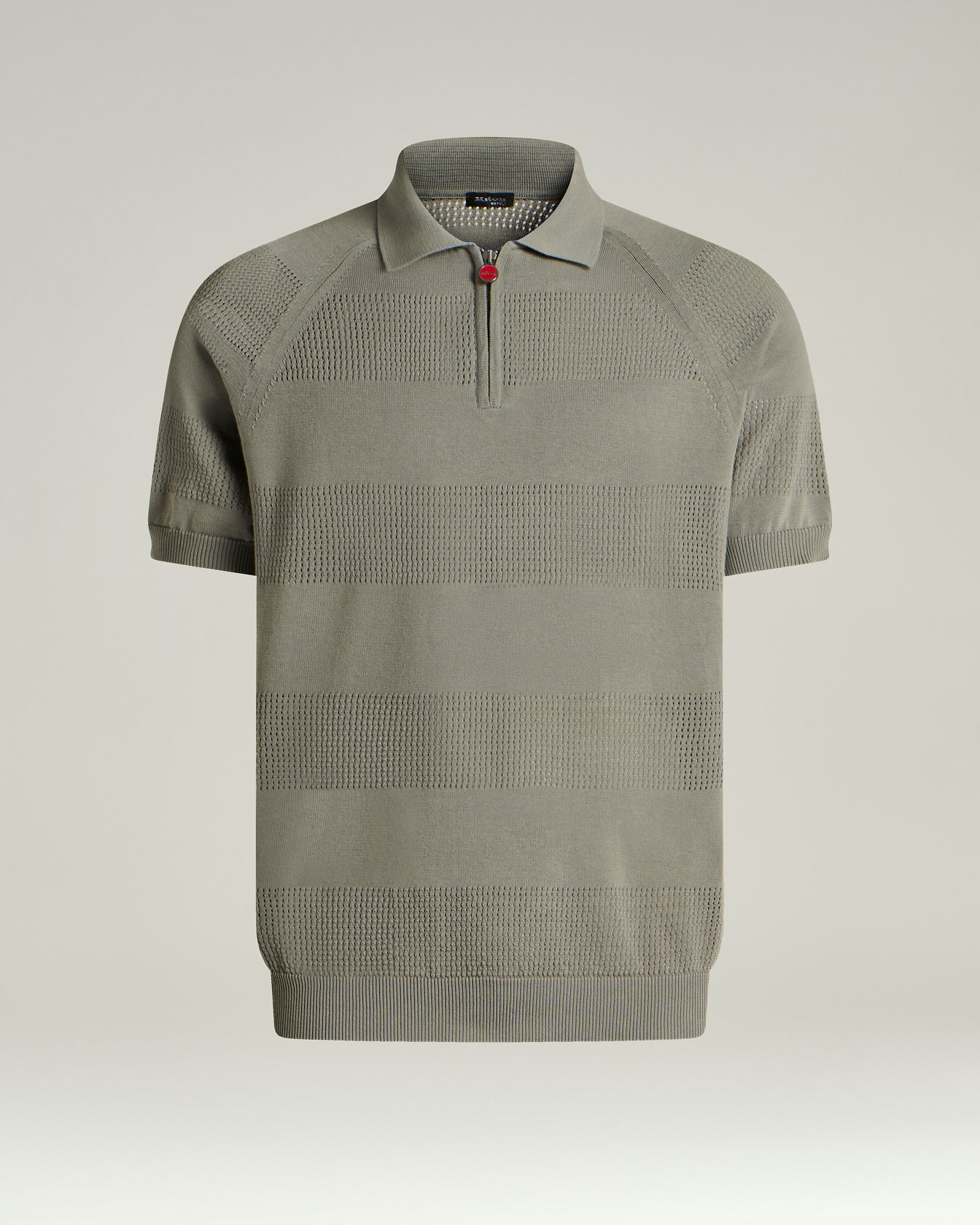 SHORT-SLEEVED ZIPPED POLO SHIRT