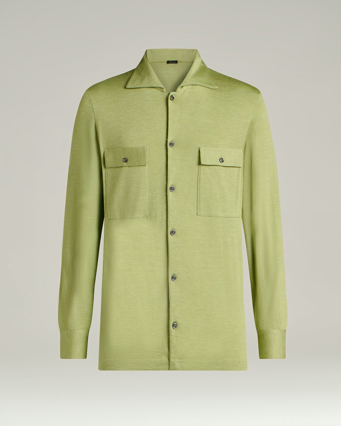 SILK, CASHMERE AND LINEN BLEND OVERSHIRT