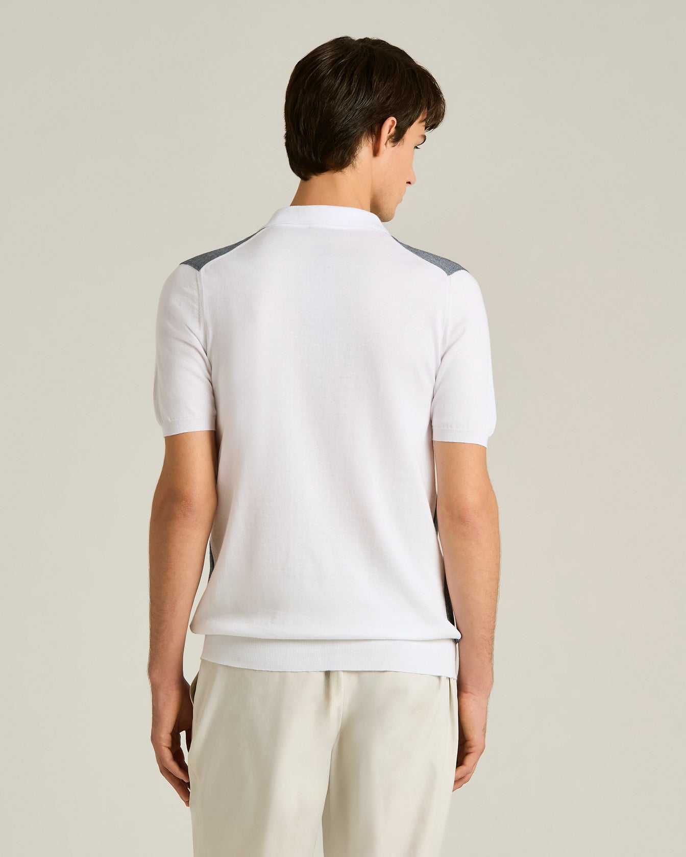 PURE COTTON POLO SHIRT WITH CONTRASTING DETAILS