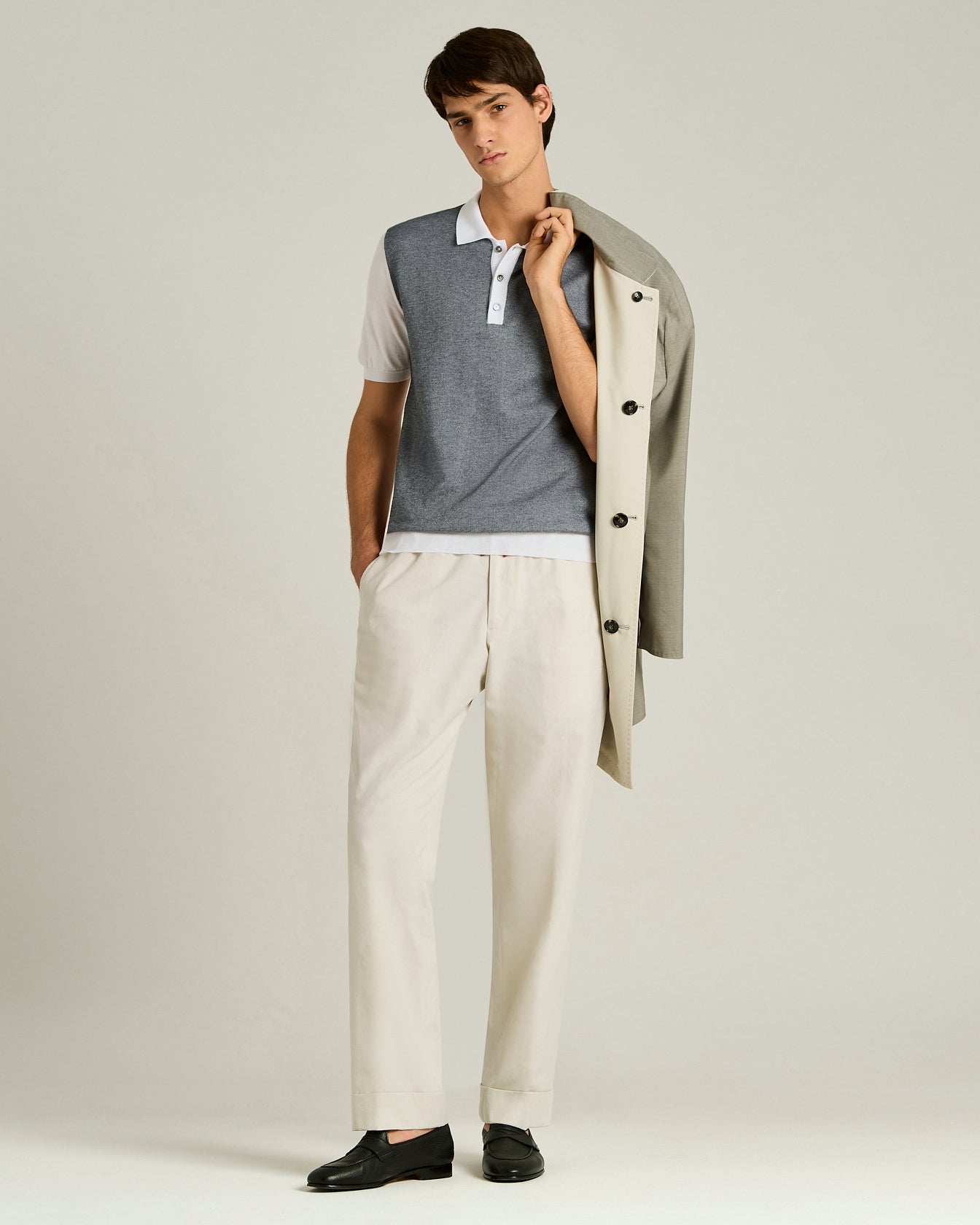 PURE COTTON POLO SHIRT WITH CONTRASTING DETAILS